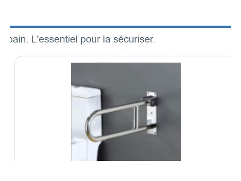 Barre d'appui coudée 135°