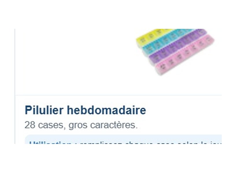 Pilulier hebdomadaire 4 prises
