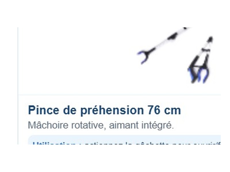 Pince de préhension 76 cm