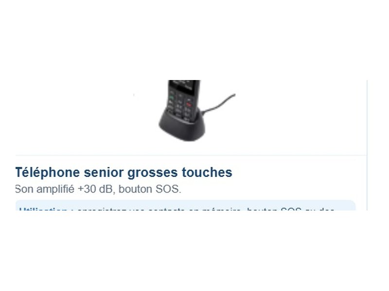 Téléphone senior grosses touches